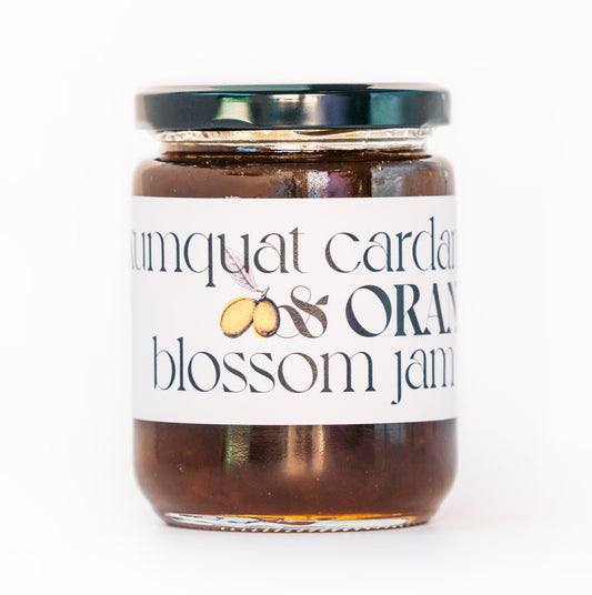 Kumquat, orange blossom & cardamom jam